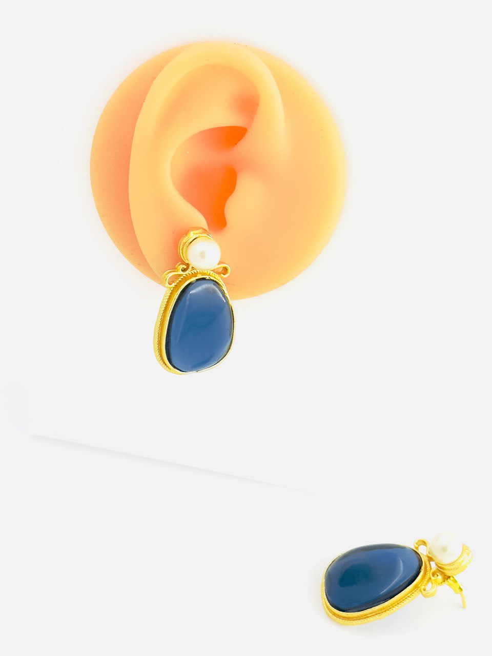 Blue Gold plated studs