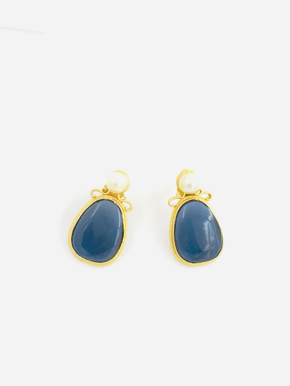 Blue Gold plated studs