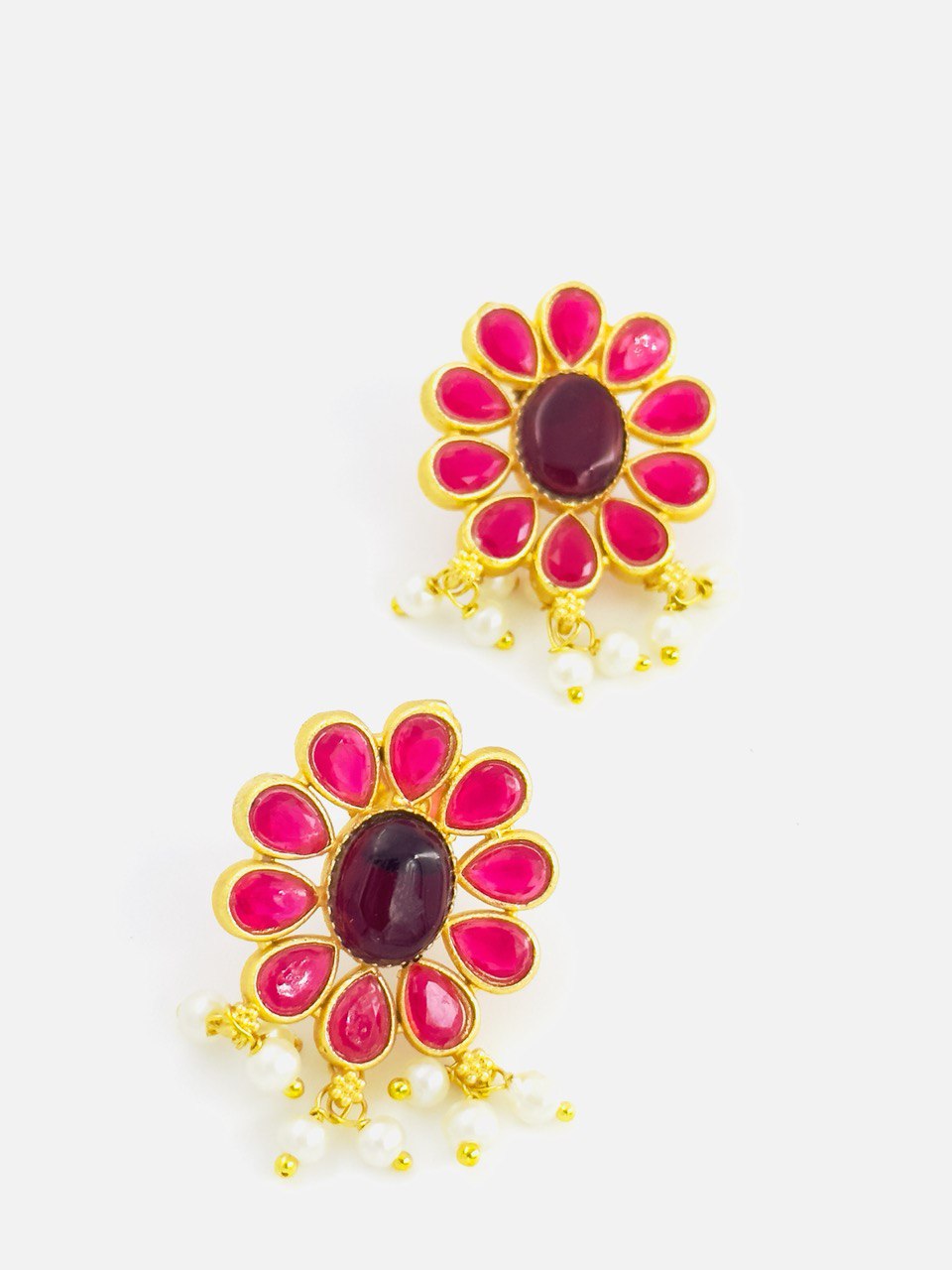 Pink Gold plated studs
