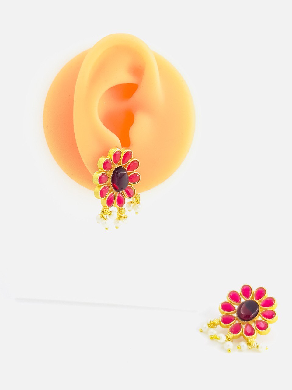 Pink Gold plated studs