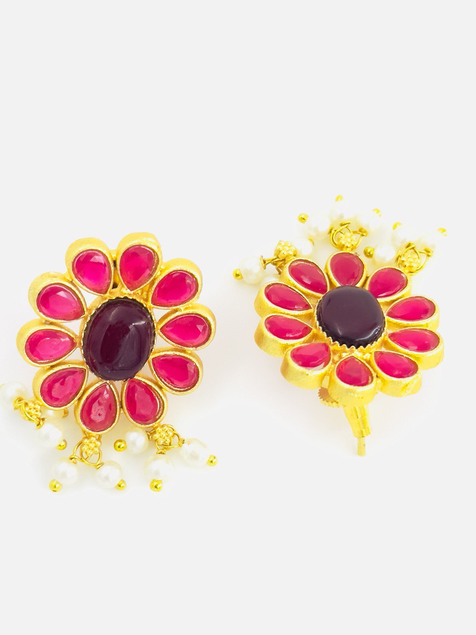 Pink Gold plated studs
