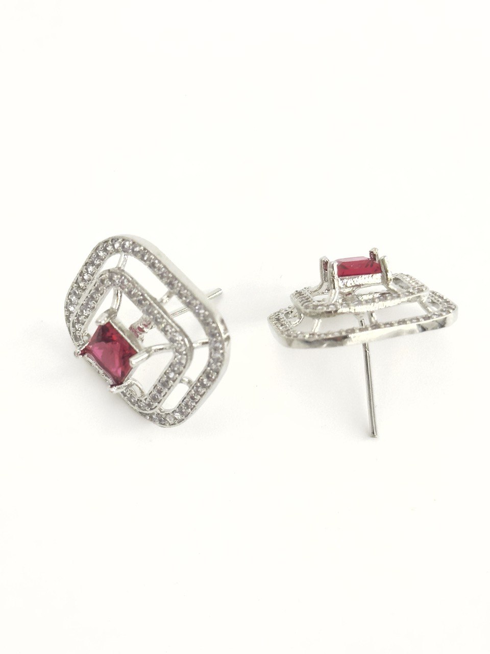 Pink American Diamond studs