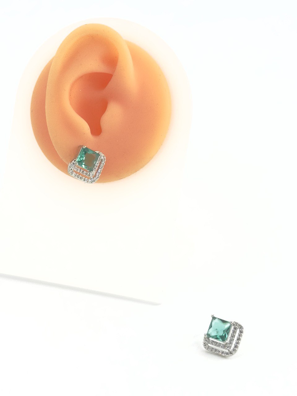 Sea green American Diamond studs