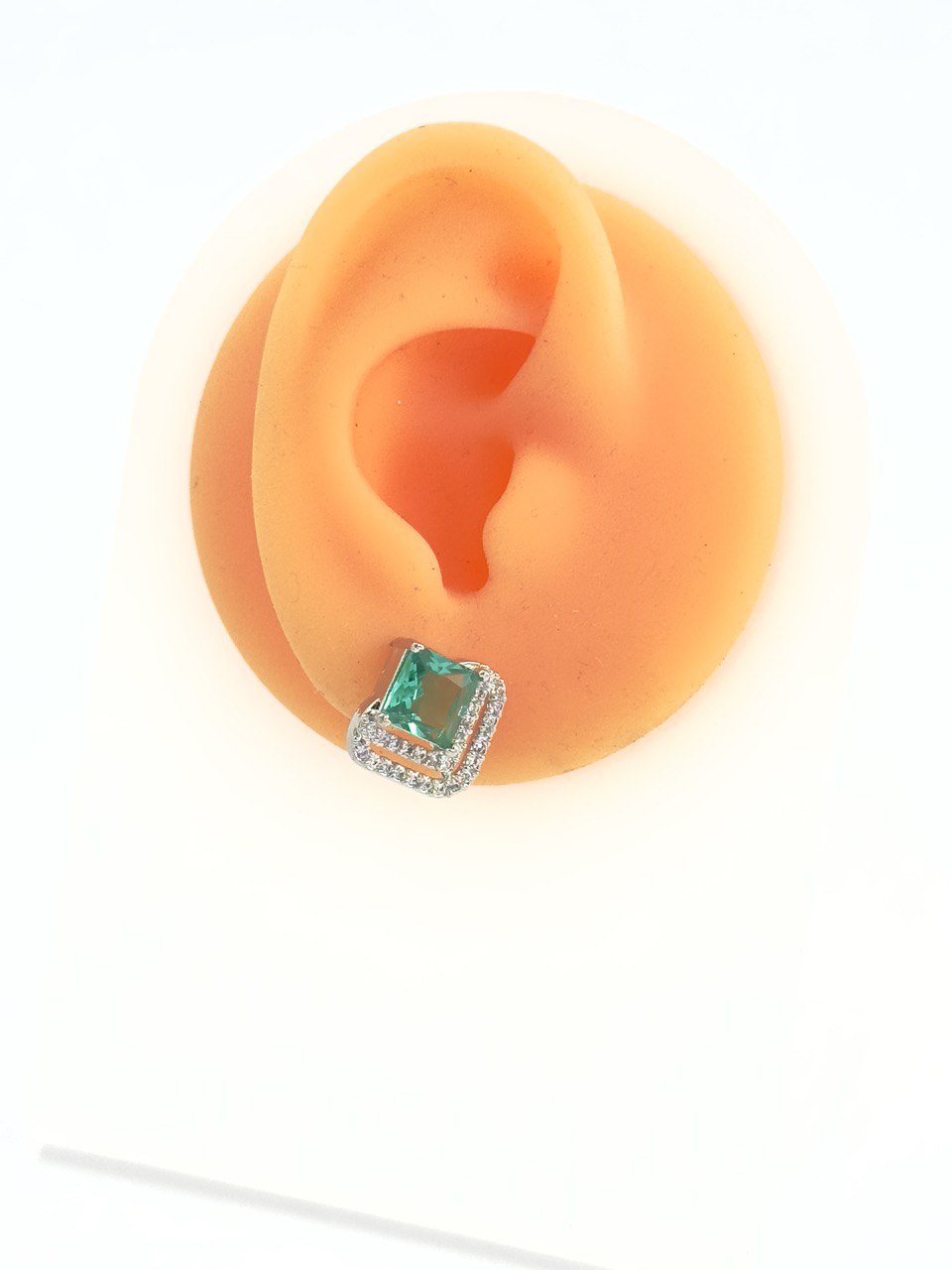 Sea green American Diamond studs