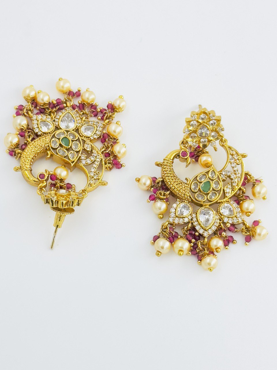 Rani temple chandbali earrings