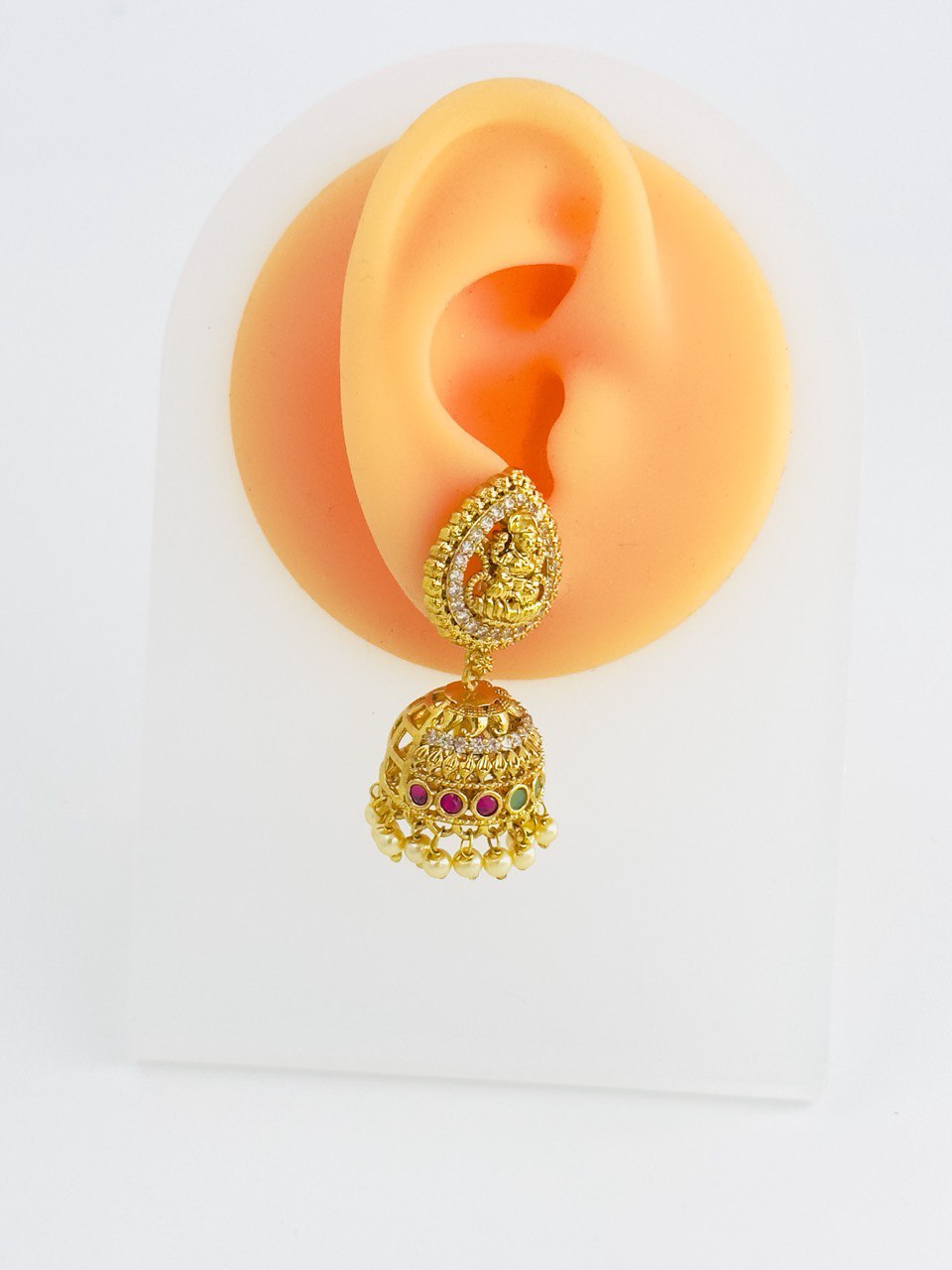 Multicolour temple jhumki
