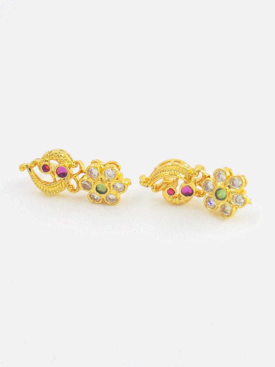 Multicolour gold plated studs
