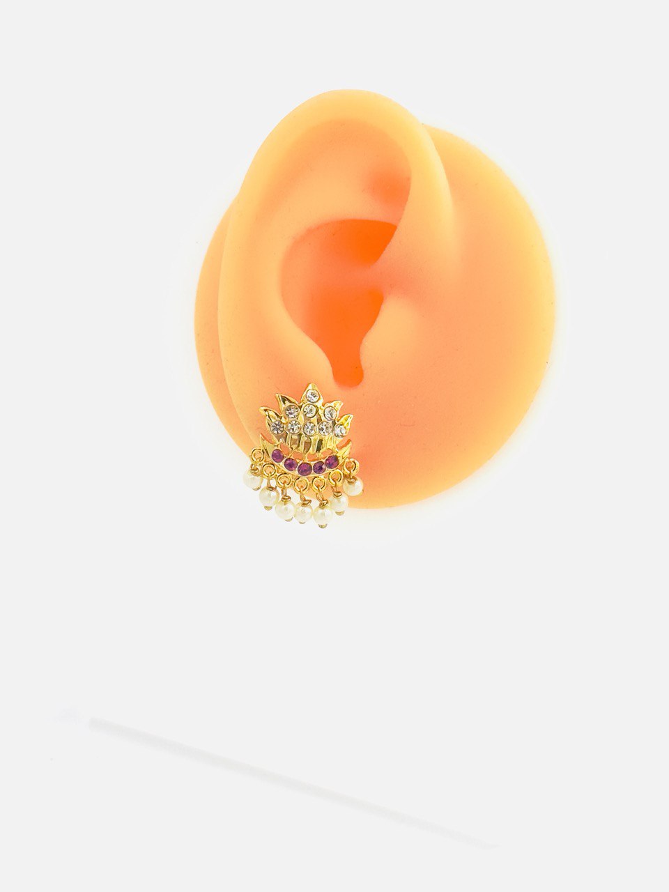 Pink gold plated studs