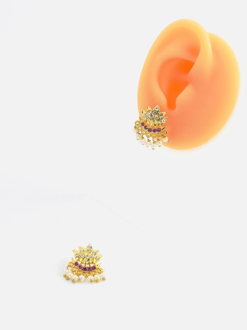 Pink gold plated studs
