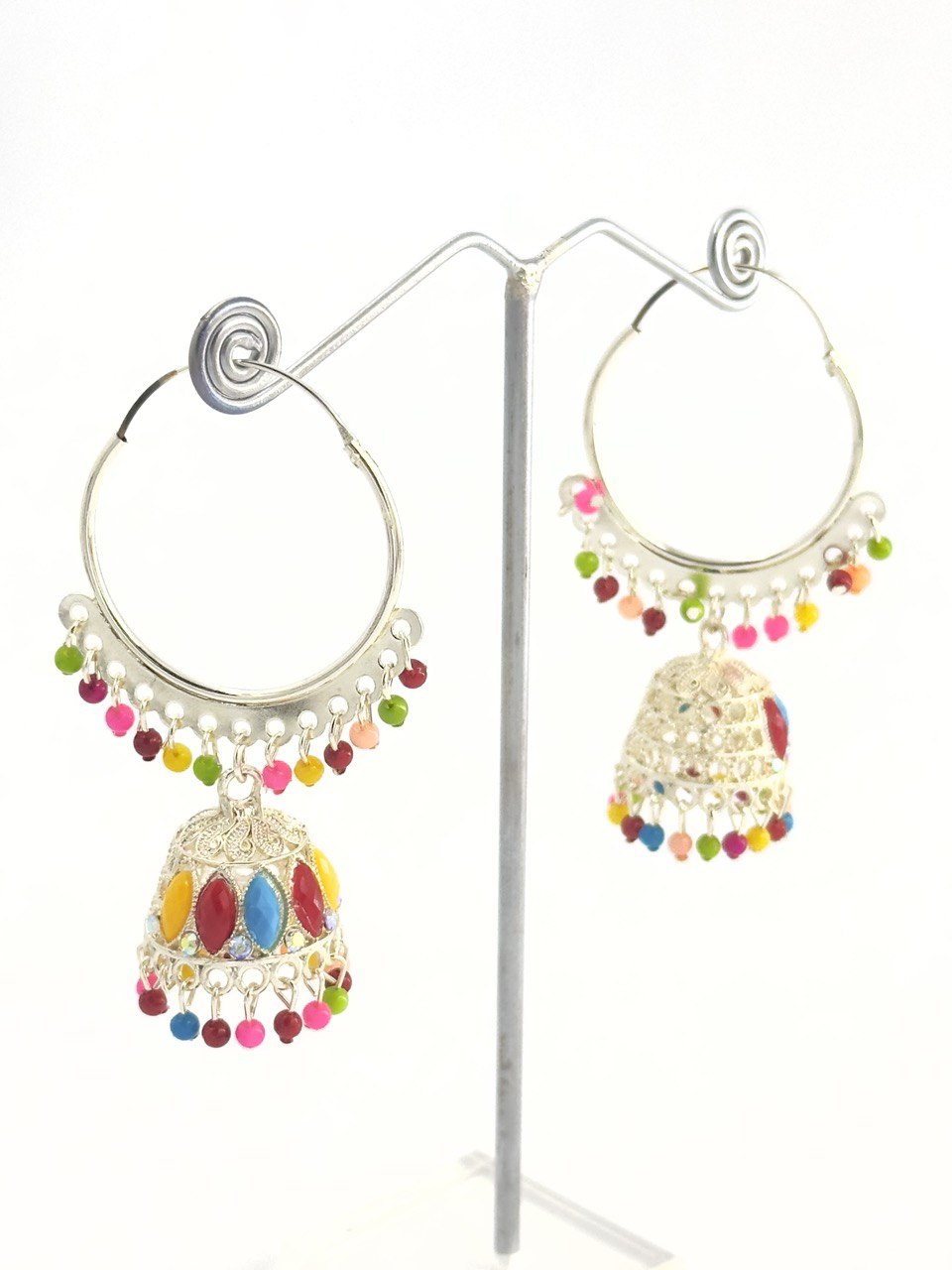 Multicolour Aadhya Jhumkis