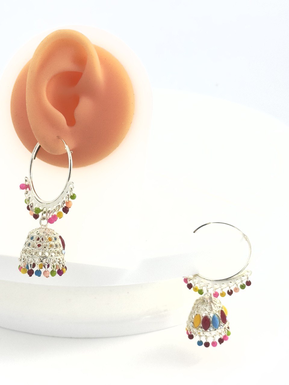 Multicolour Aadhya Jhumkis