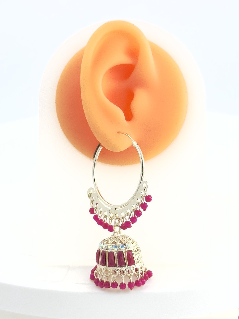 Pink Aadhya Jhumkis