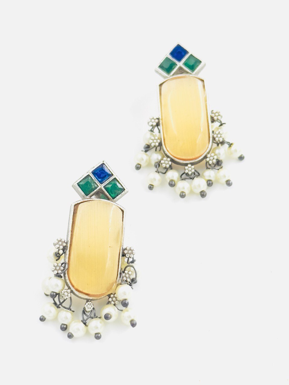 orange antique studs