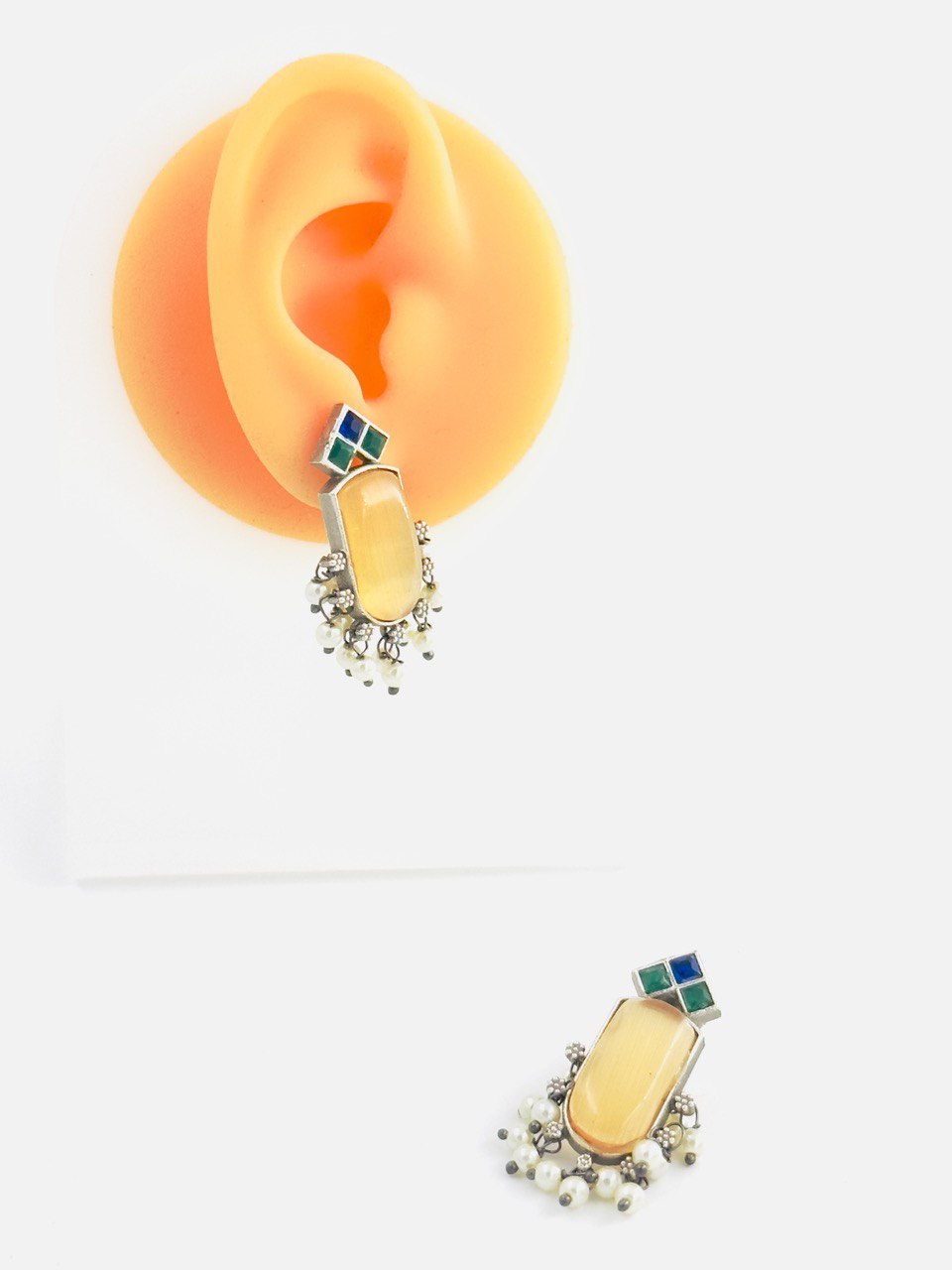 orange antique studs