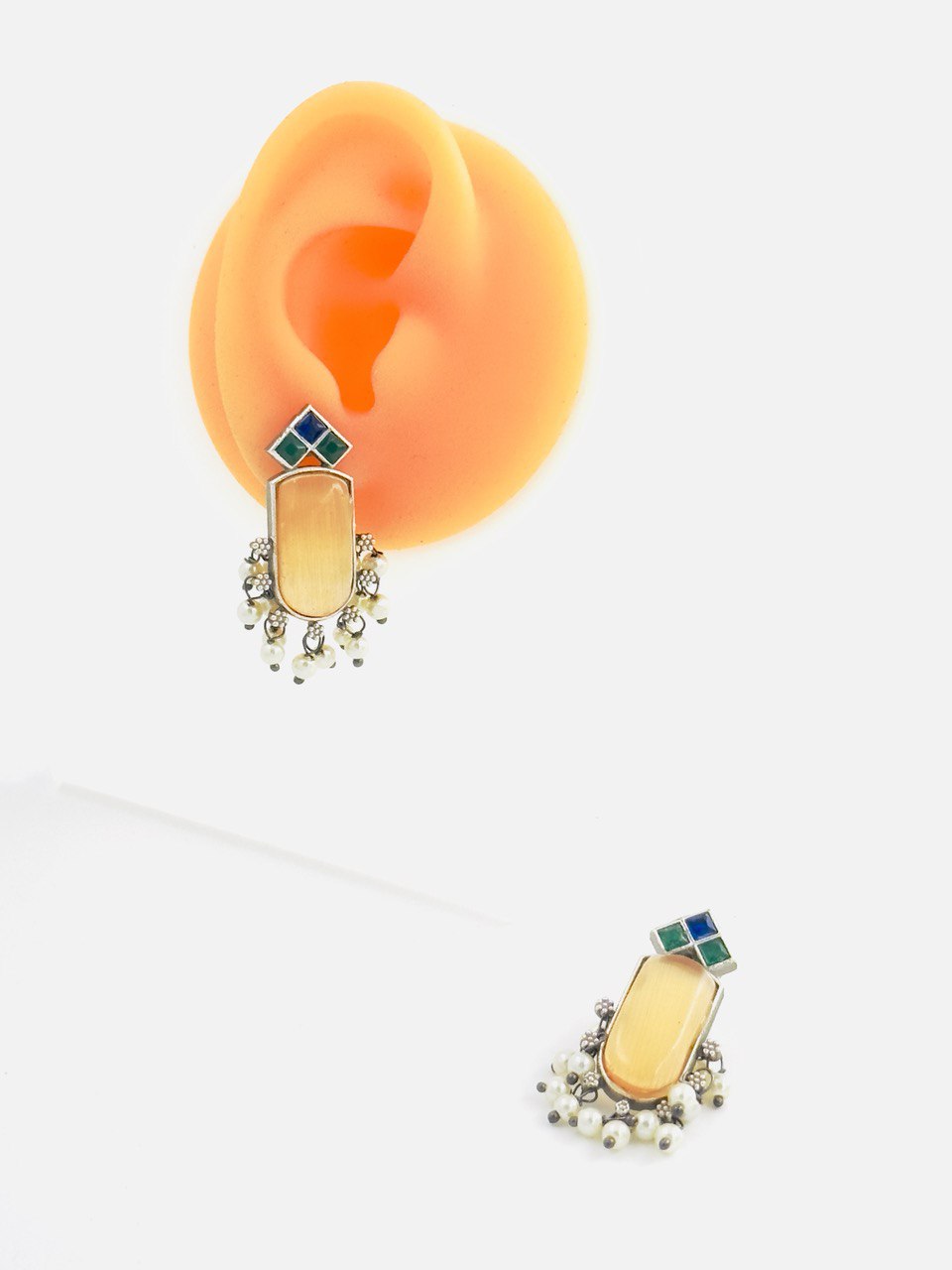 orange antique studs