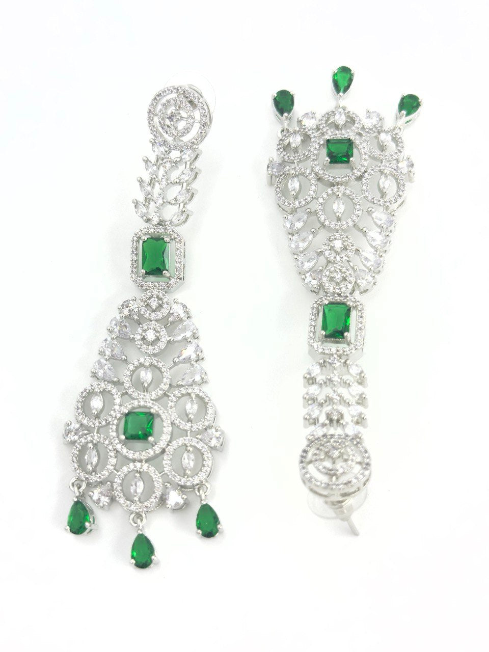 Green American diamond dangler