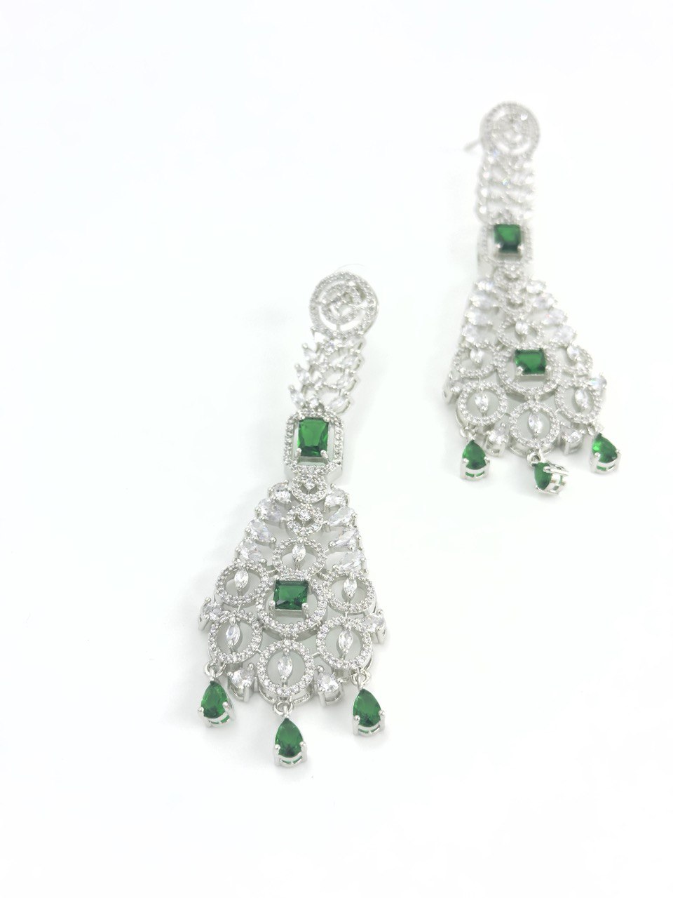 Green American diamond dangler