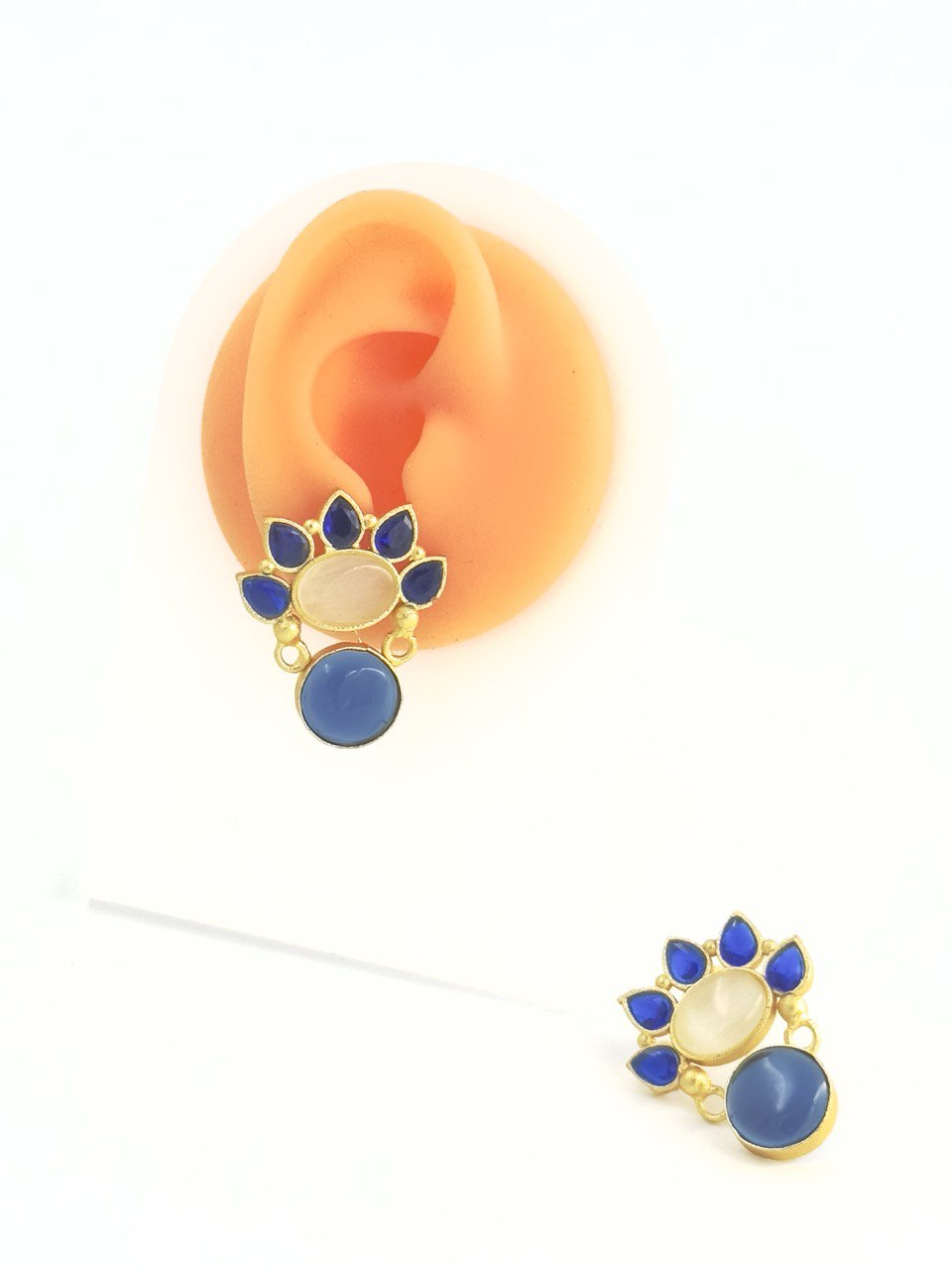 Blue Gold plated studs