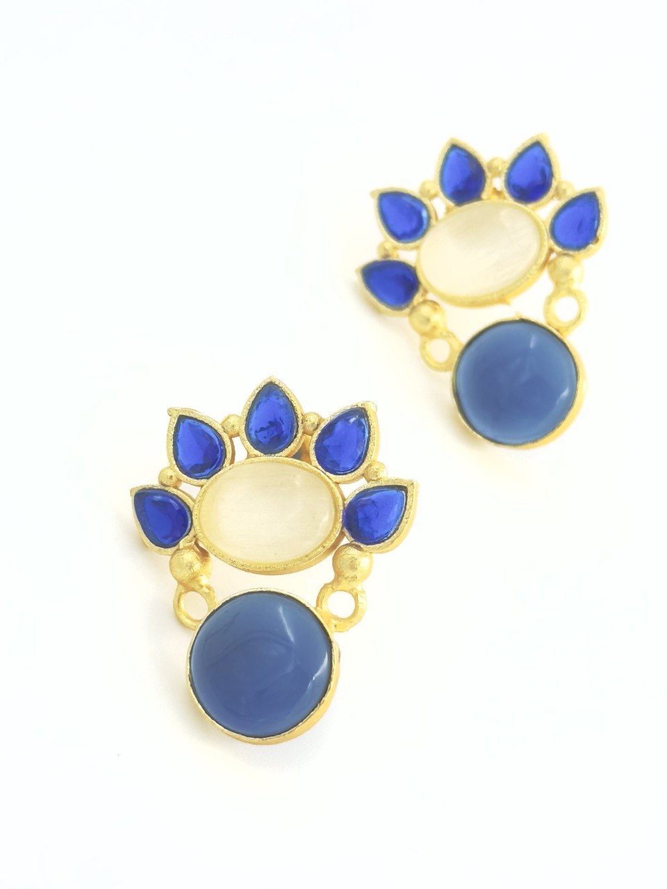 Blue Gold plated studs