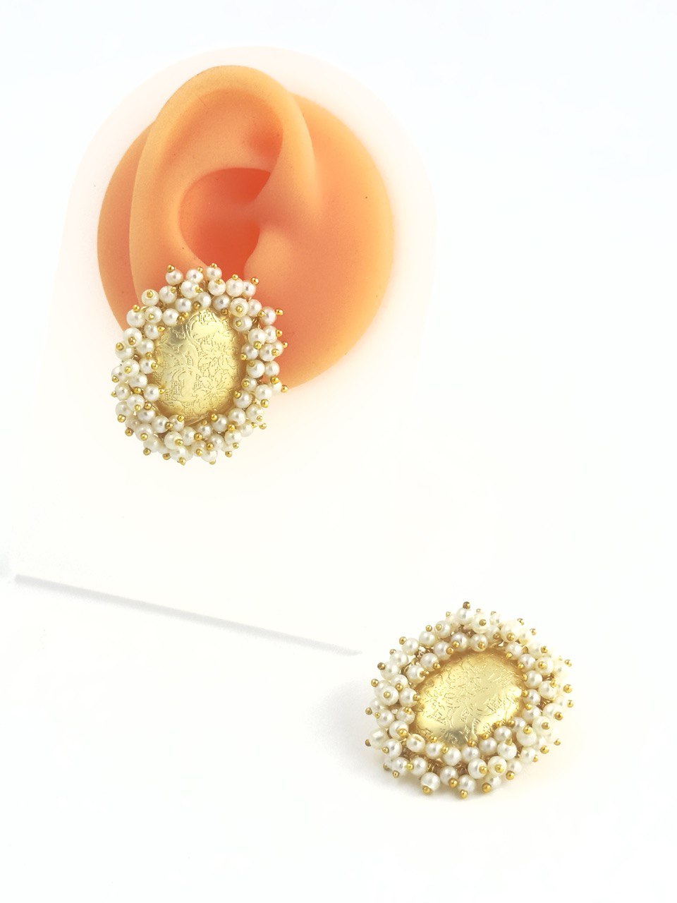 Pearl Gold plated studs