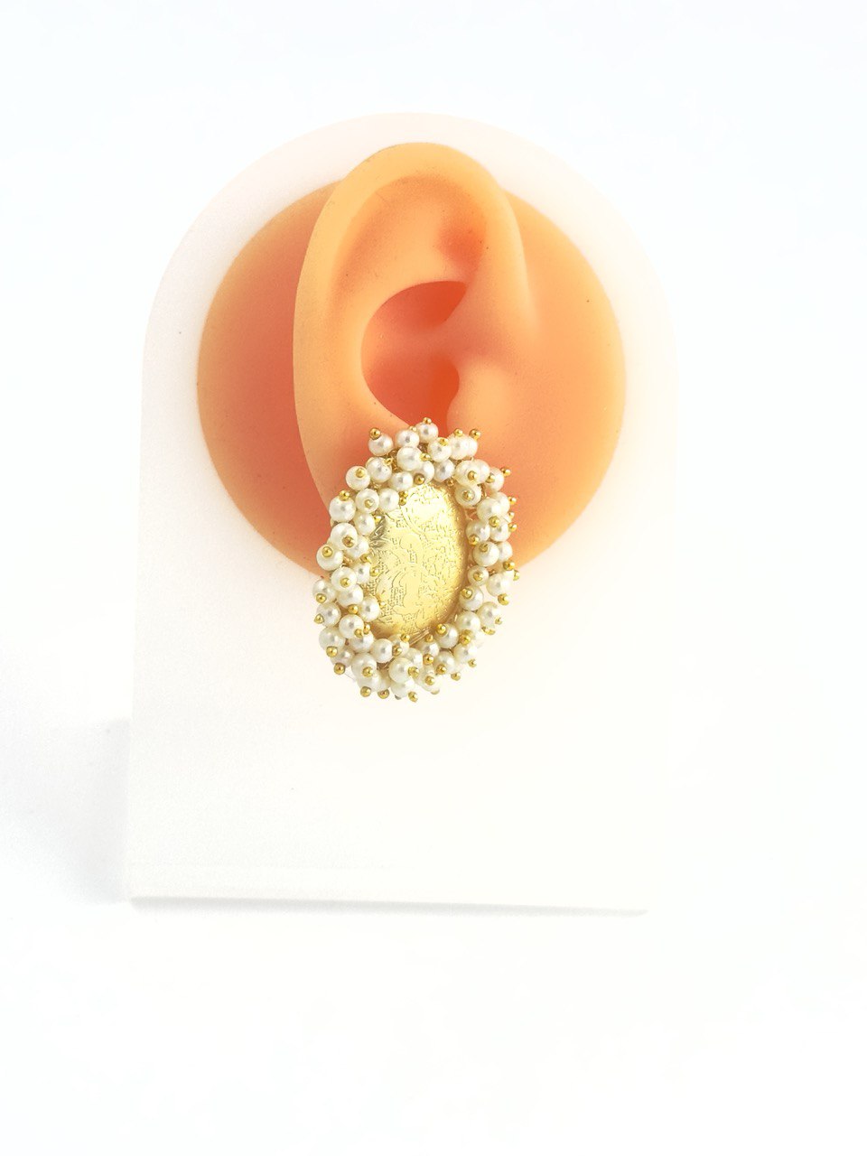 Pearl Gold plated studs