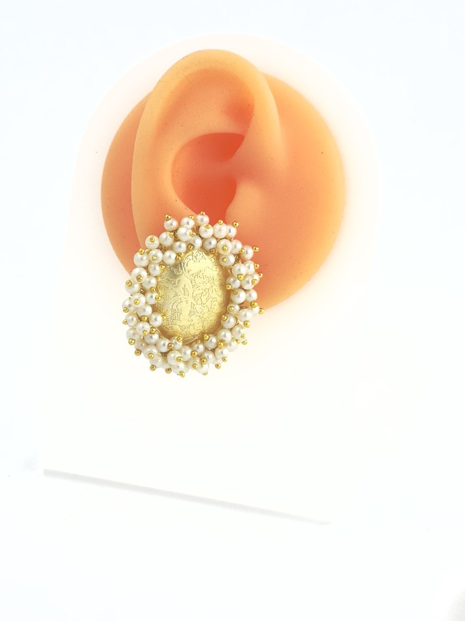 Pearl Gold plated studs