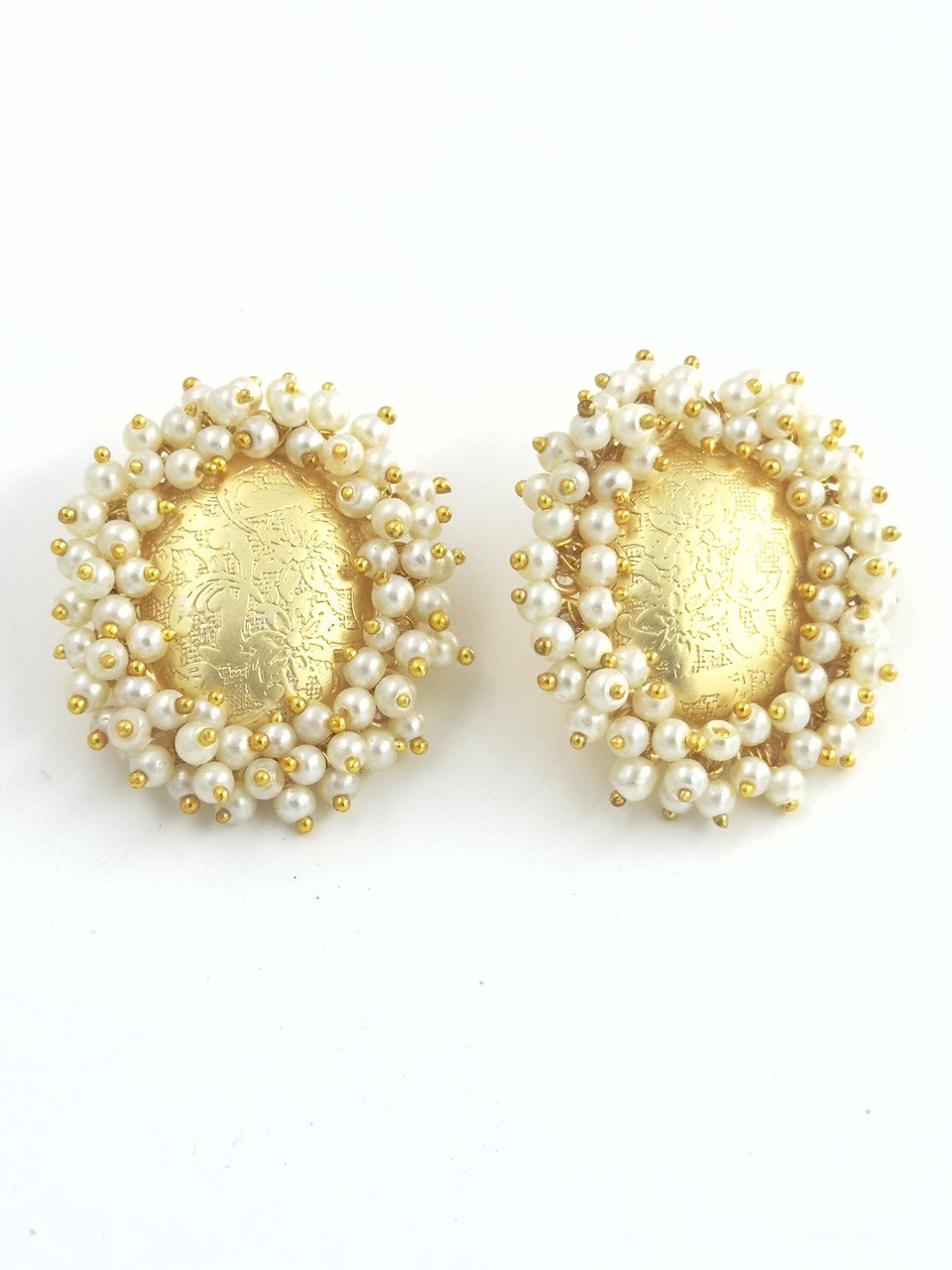 Pearl Gold plated studs