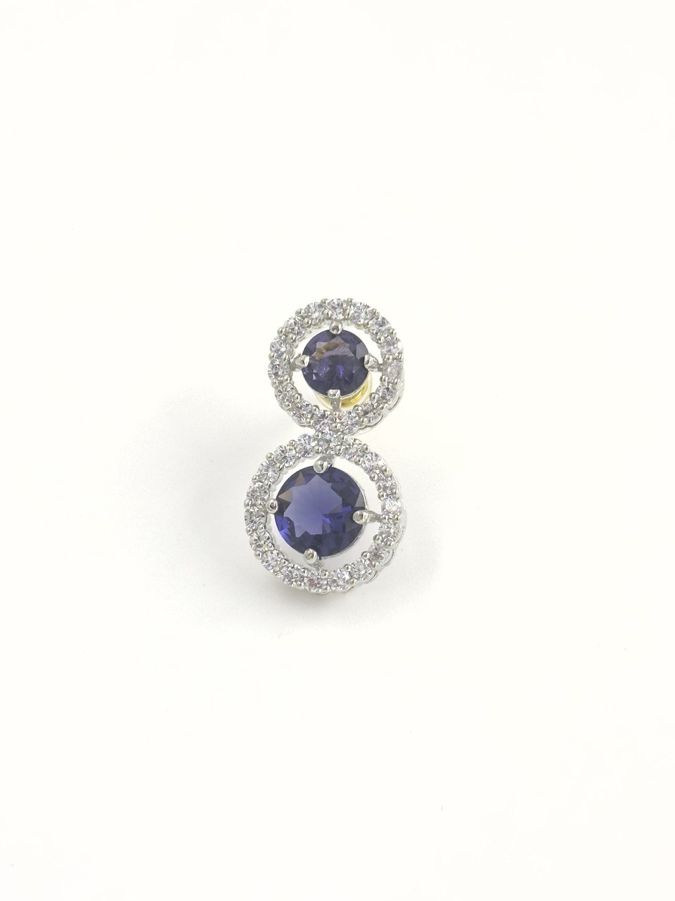 Purple American diamond dangler