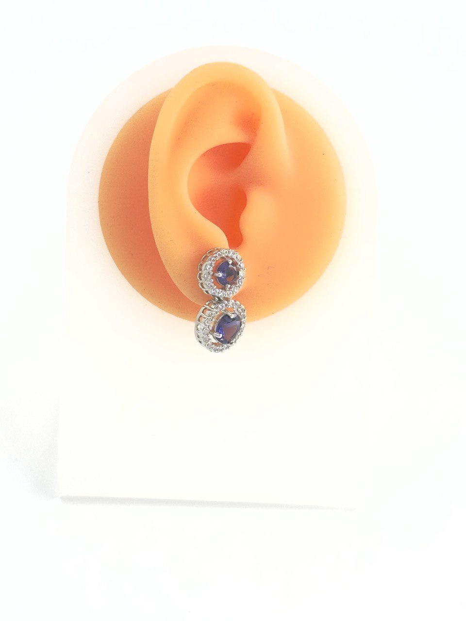 Purple American diamond dangler