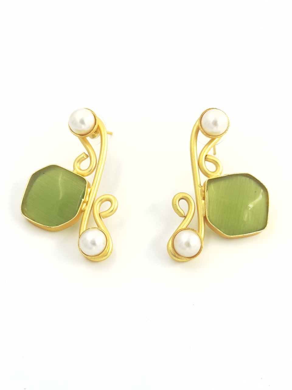 Green Gold plated dangler