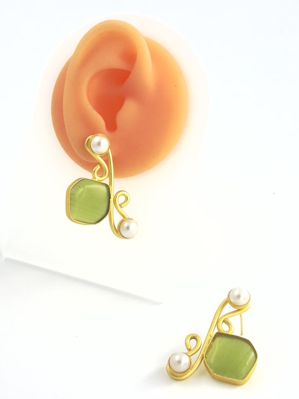 Green Gold plated dangler