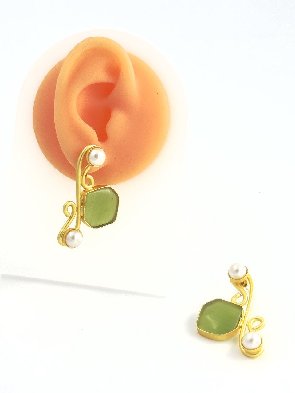 Green Gold plated dangler