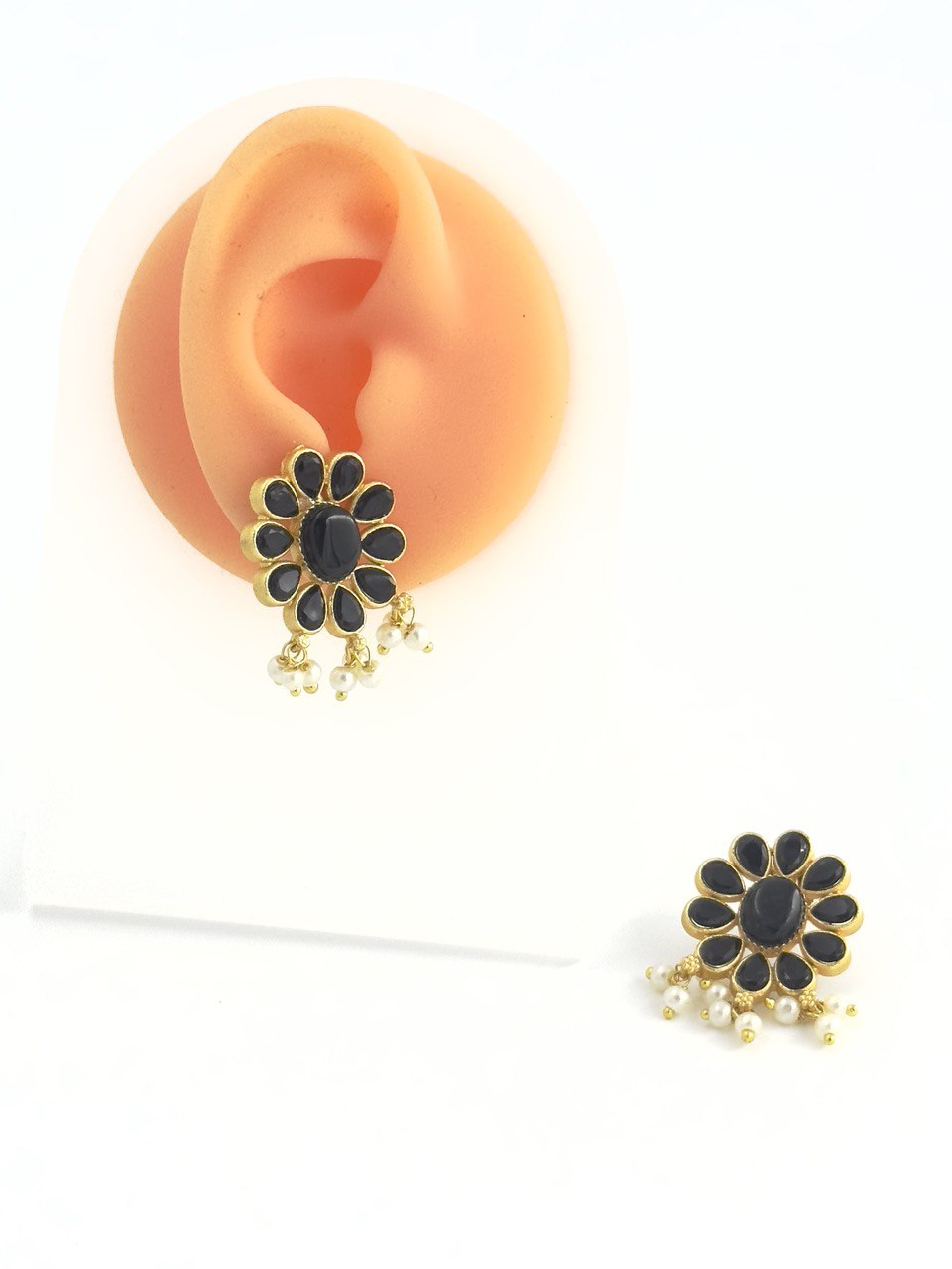 Black Gold plated studs