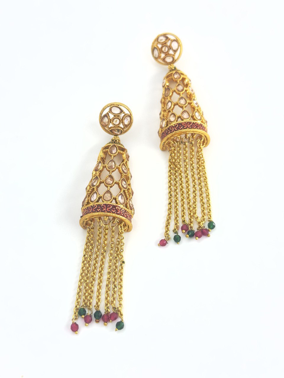 Multicolour Gold plated dangler