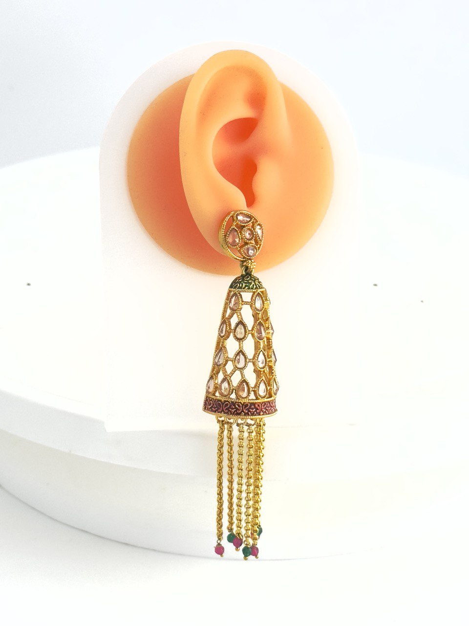 Multicolour Gold plated dangler