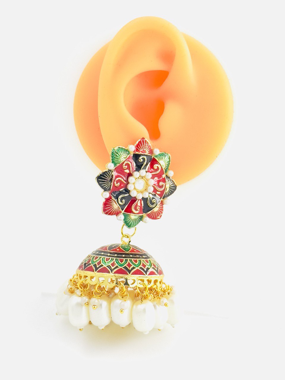 Multicolour Meenakari Jhumkis