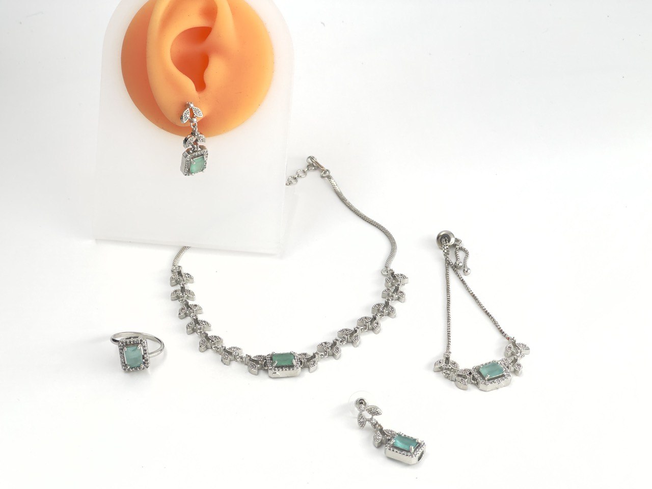 Mint American Diamond combo set