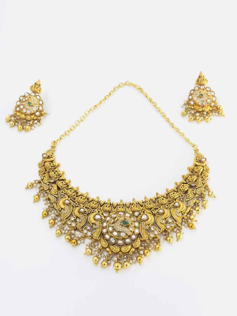 Temple antique jewellery set