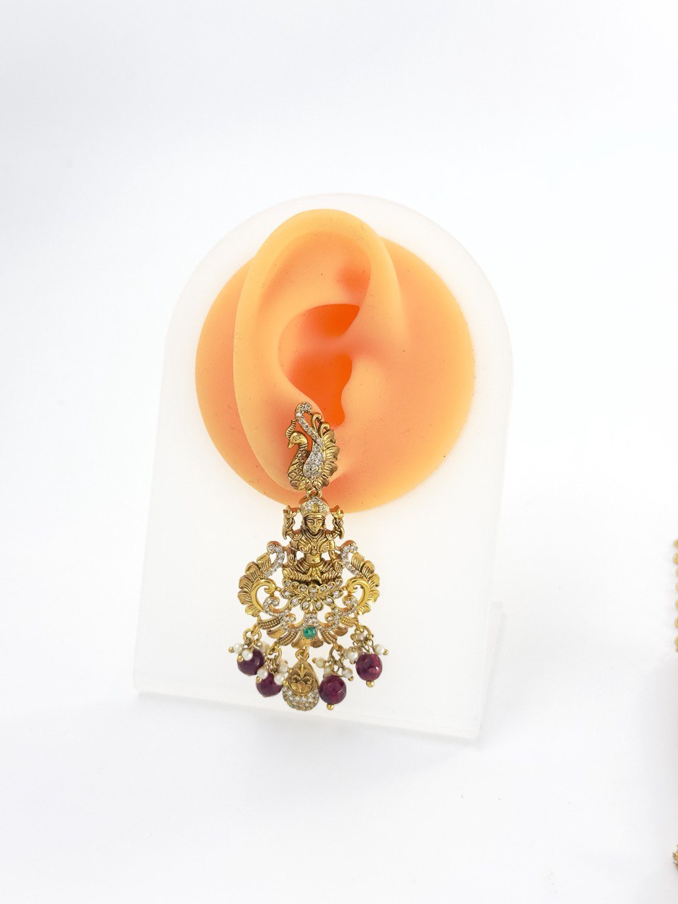 Ruby temple jewellery set