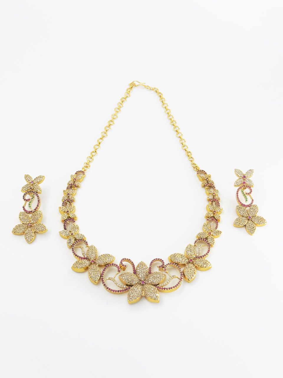 Ruby antique jewellery set