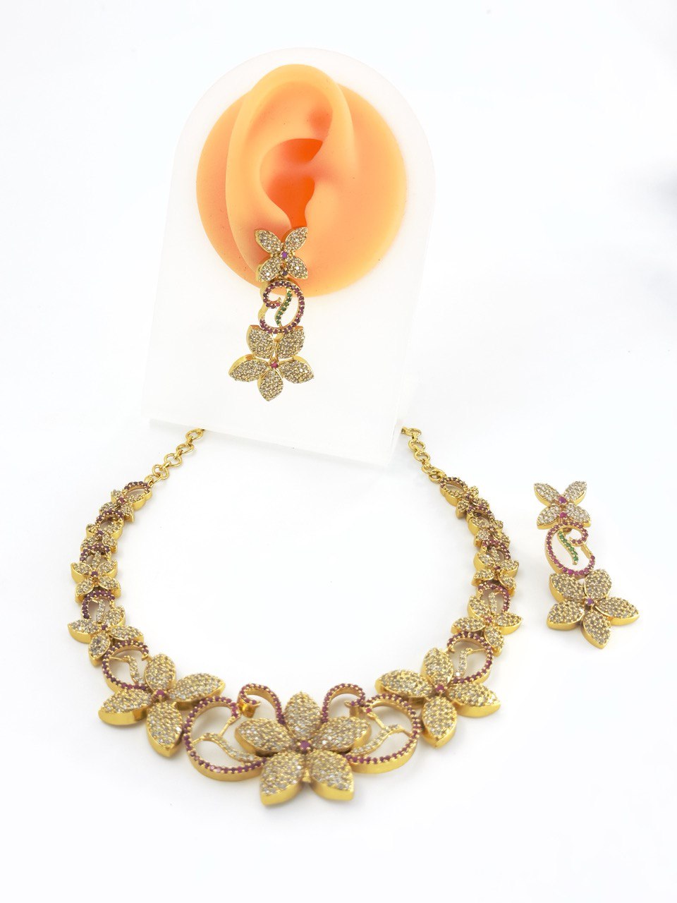 Ruby antique jewellery set