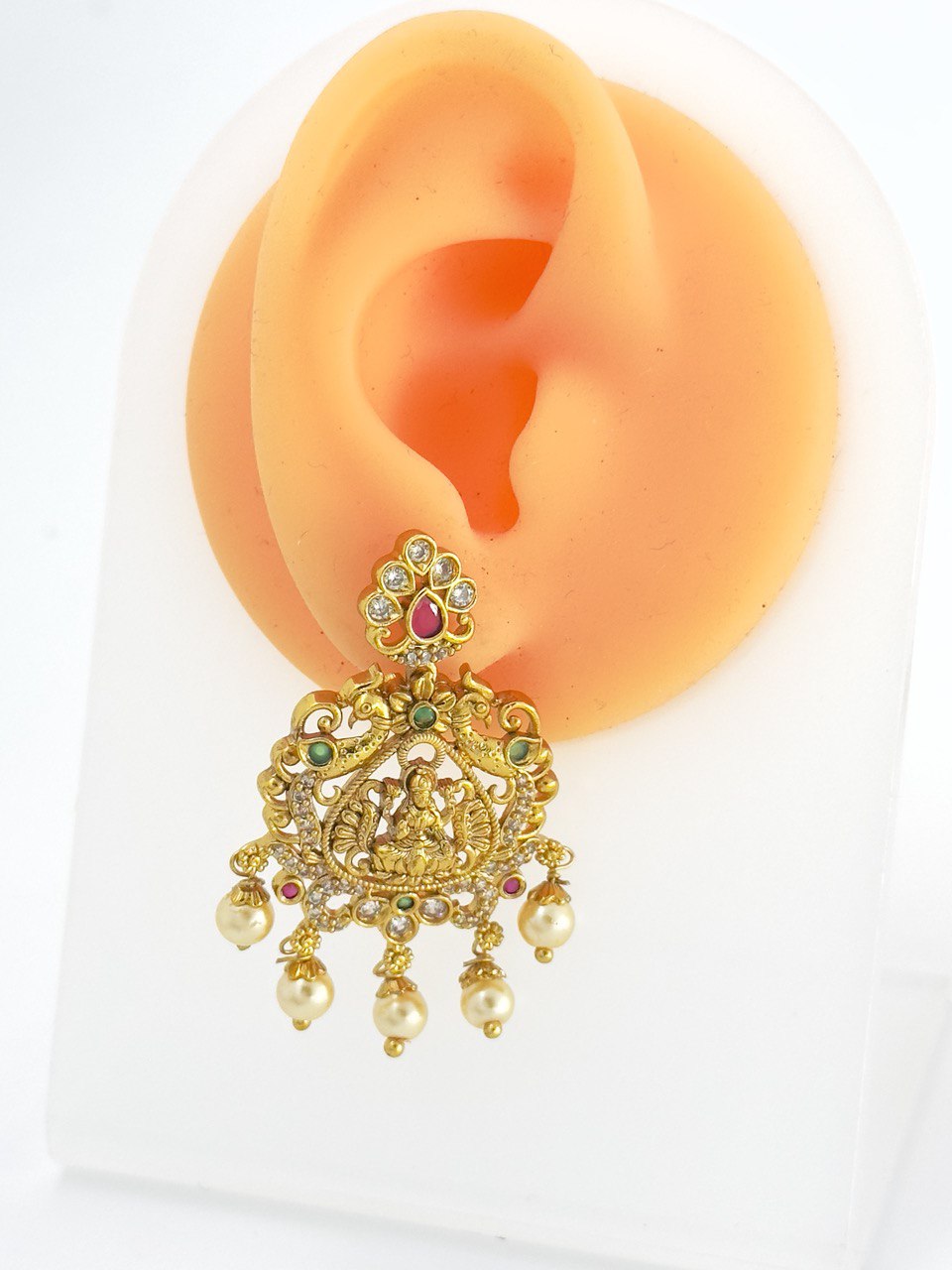 multicolour temple jewellery set