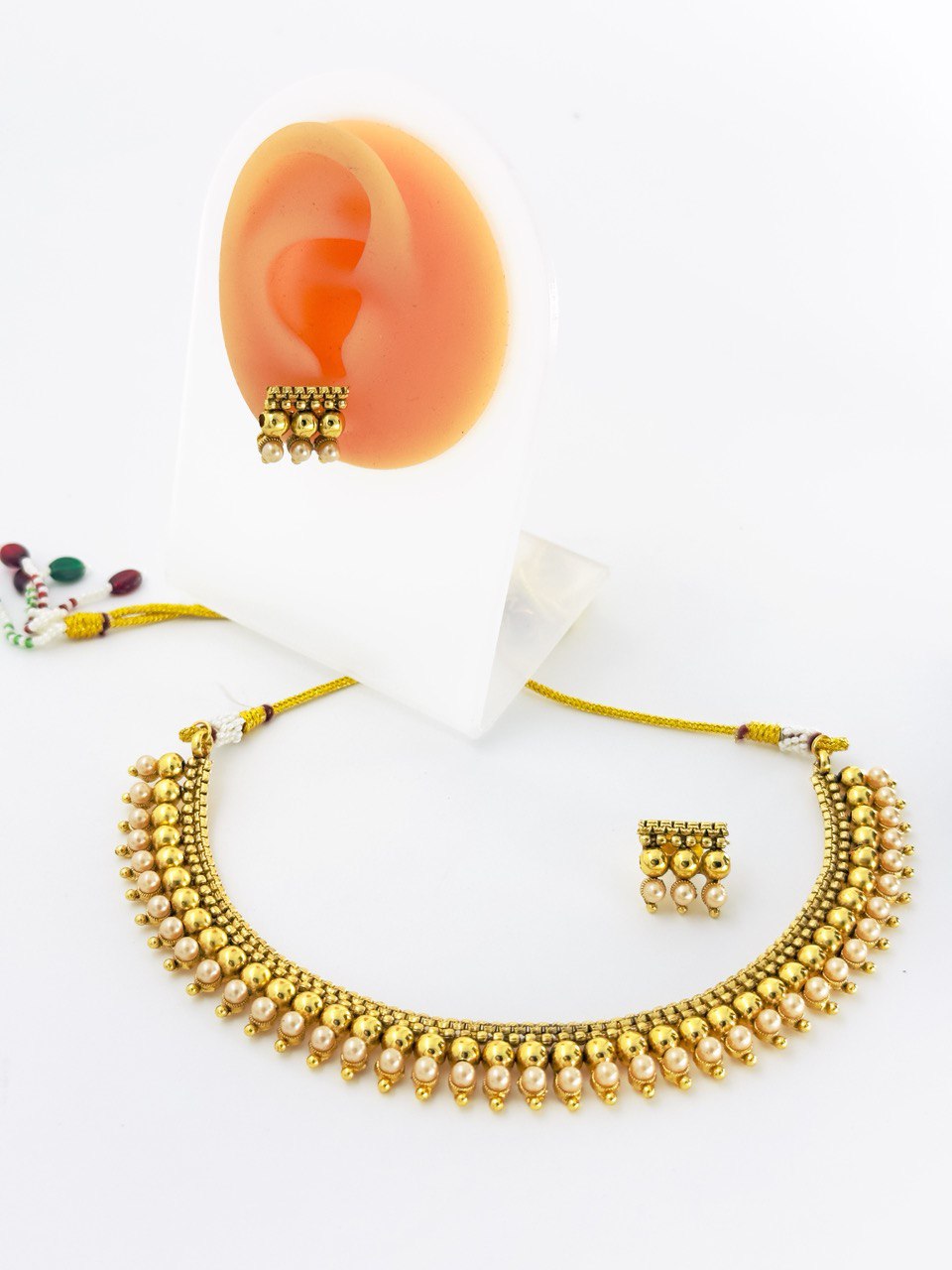 Yashas gold plated necklace set