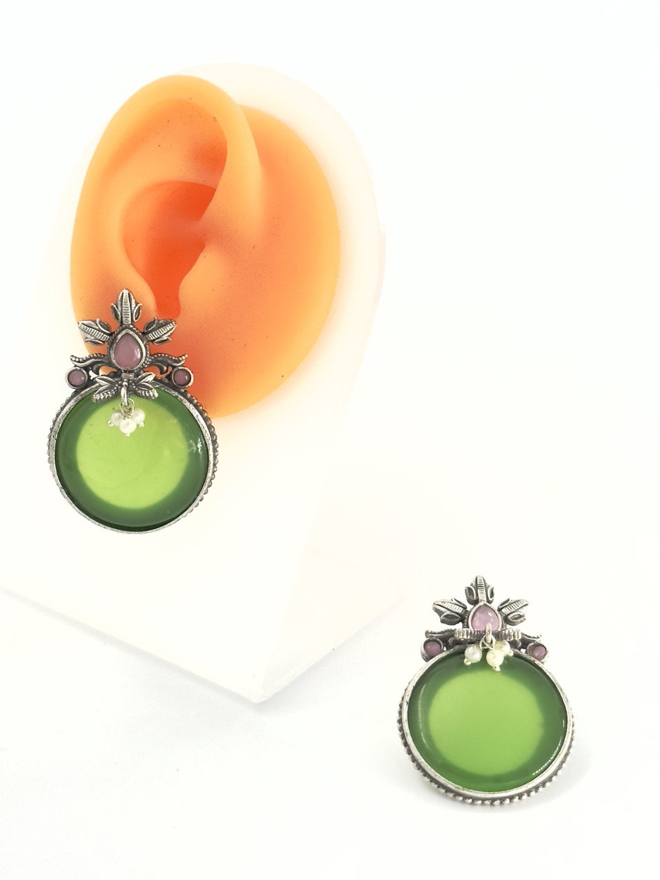 Green antique studs