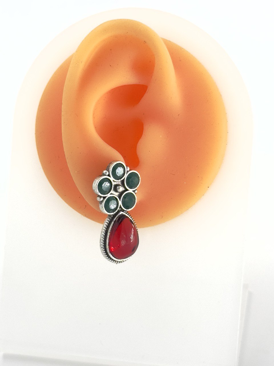 Multicolour Oxidized German silver studs