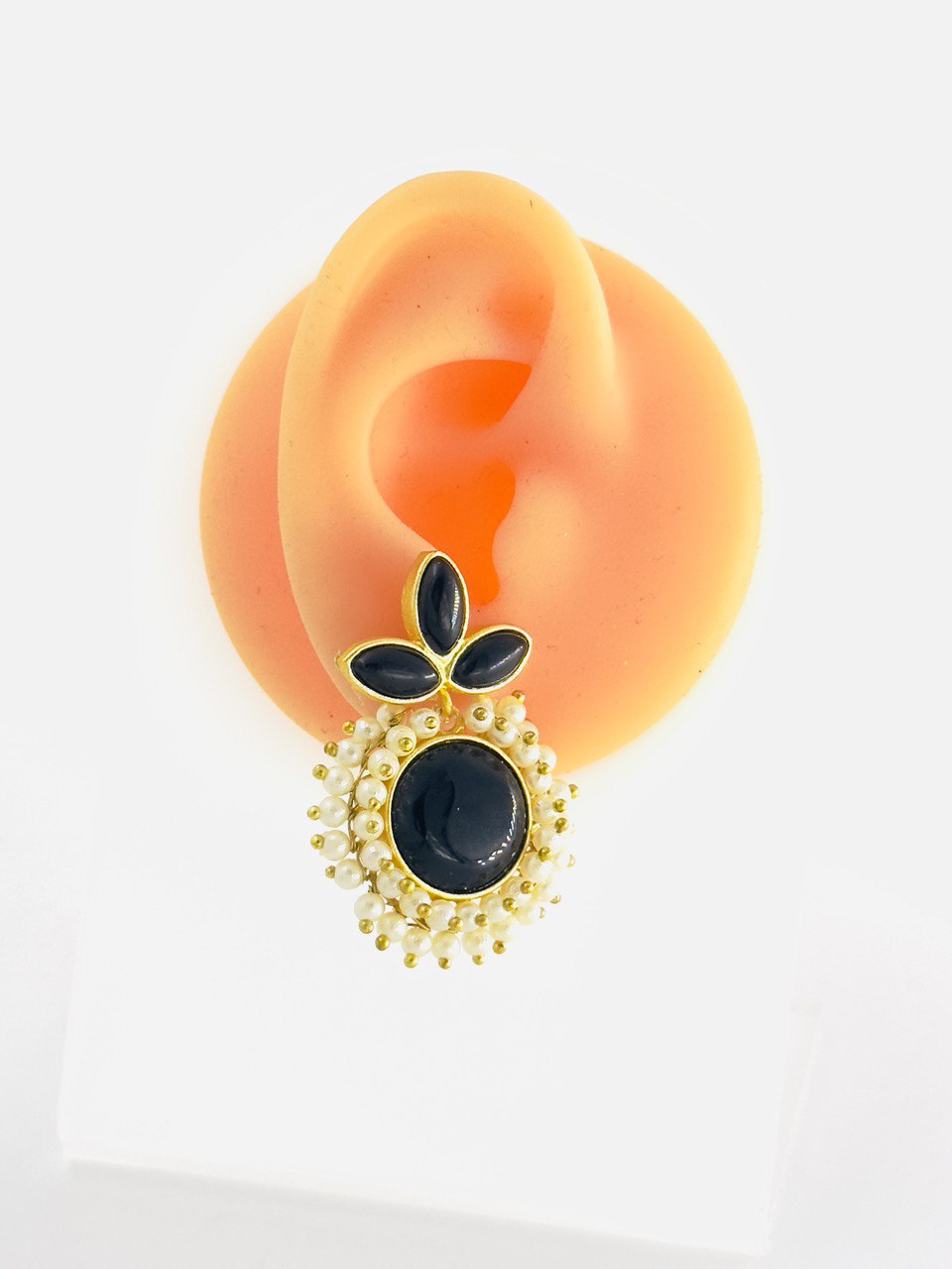 Black gold plated studs