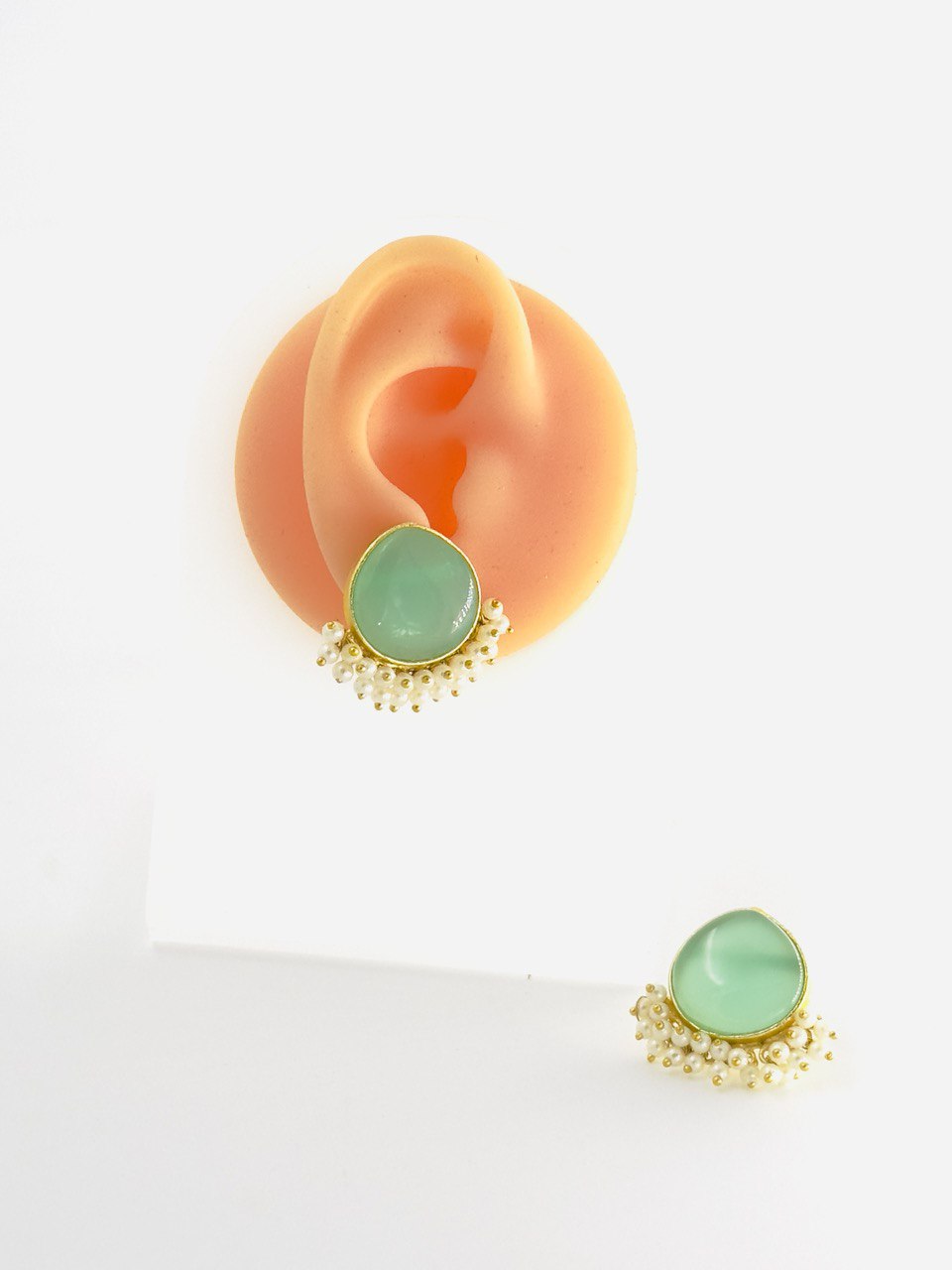 Aqua Gold plated studs