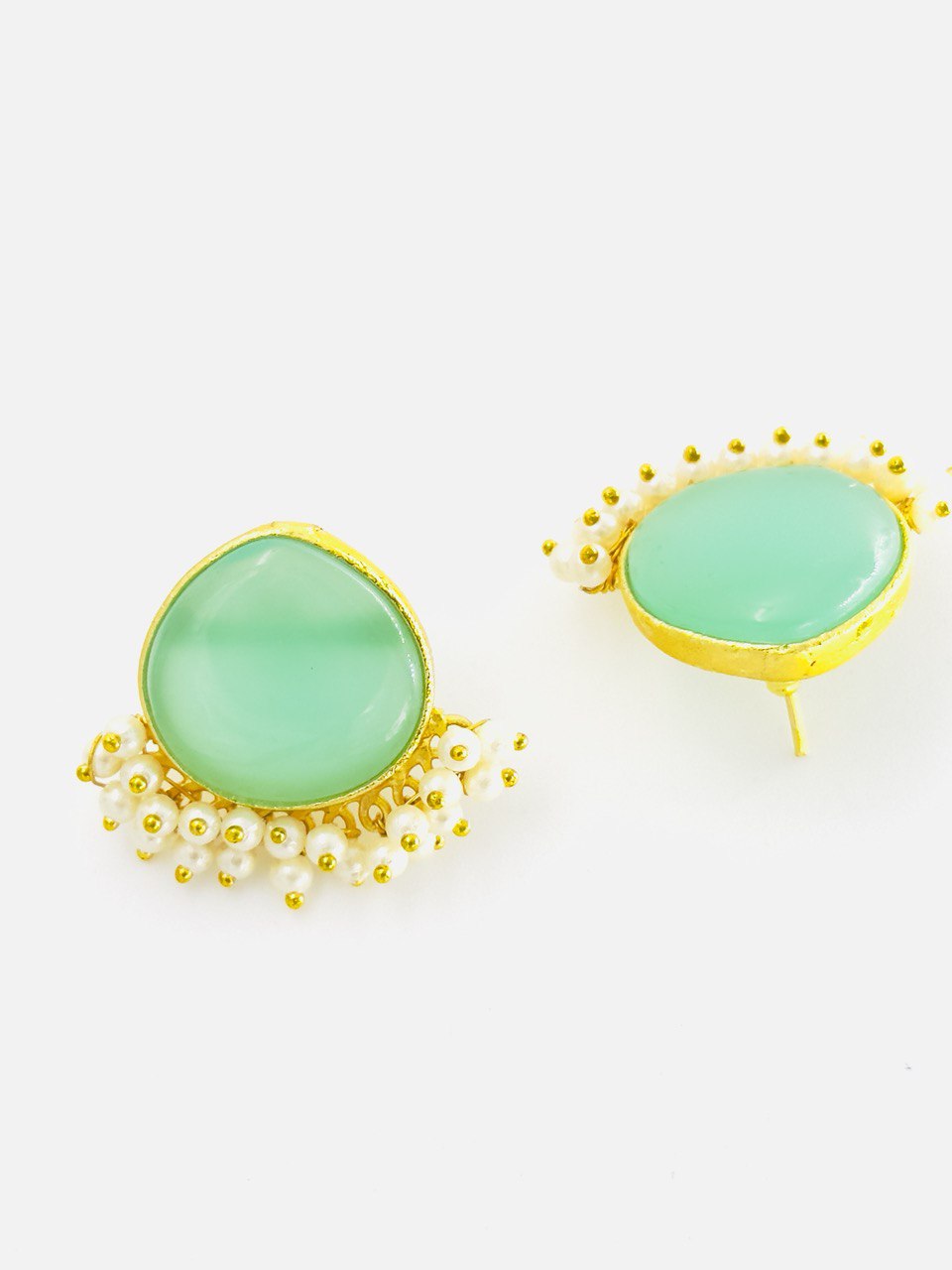 Aqua Gold plated studs