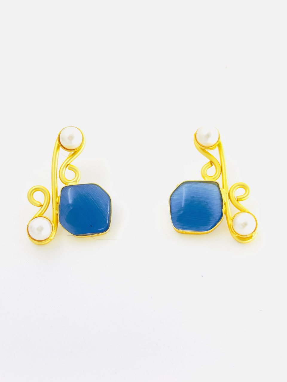 Blue Gold plated dangler