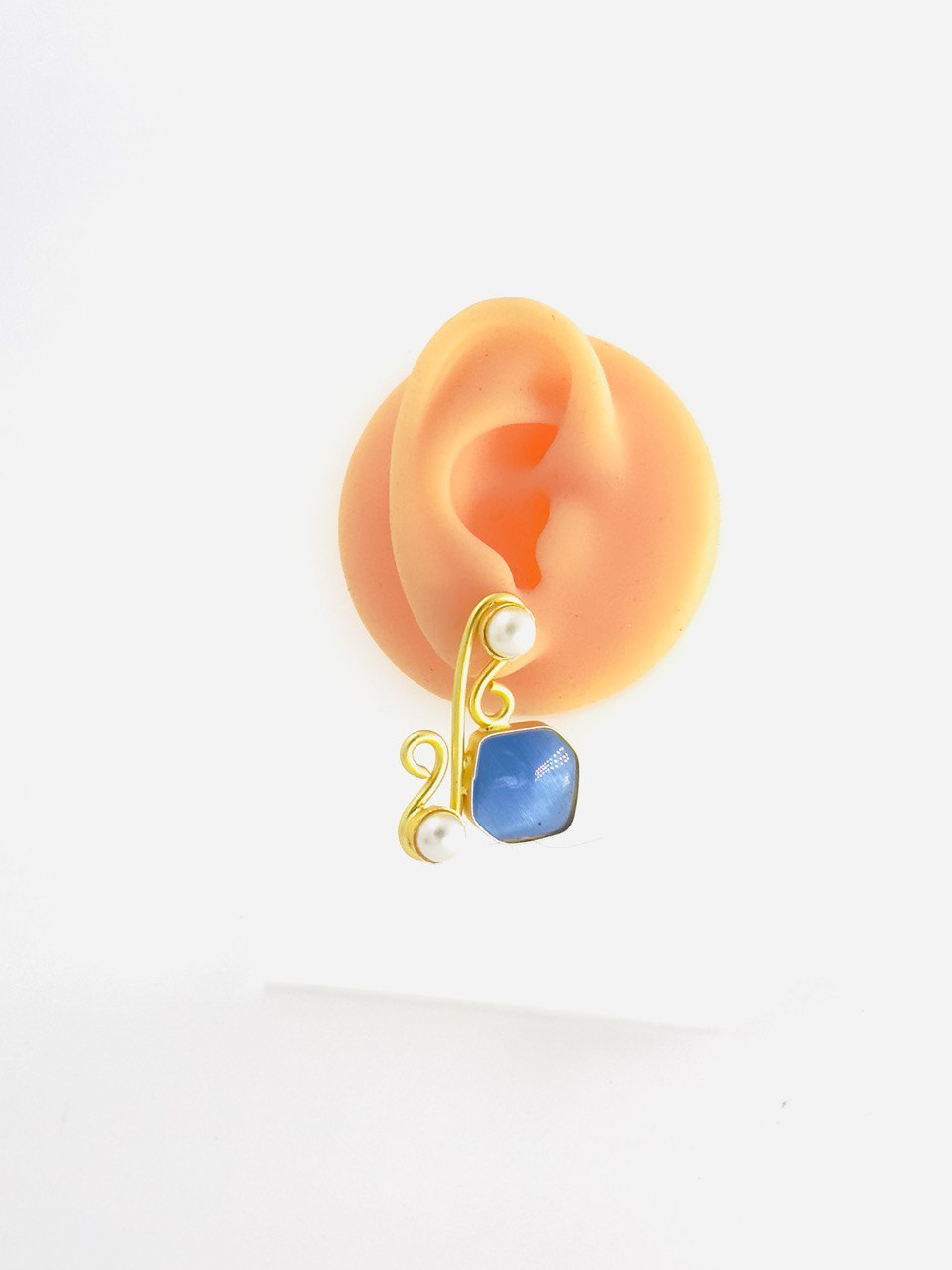 Blue Gold plated dangler
